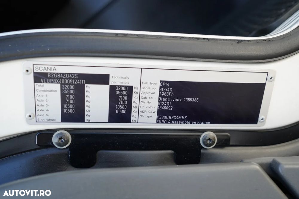 Scania P 380 / 8x4 / BASCULATOR / HIDRODOXY SIDE / BORDMATIC / IMPORTAT / SARCINĂ UTILĂ: 18.500 kg - 37