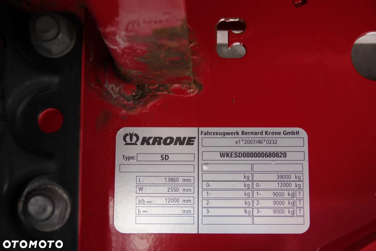 Krone KONTENER / KOFFER / DOPPELSTOCK / KOSZ NA PALETY  / OŚ PODNOSZONA  / SPROWADZONA Z NIEMIEC - 25