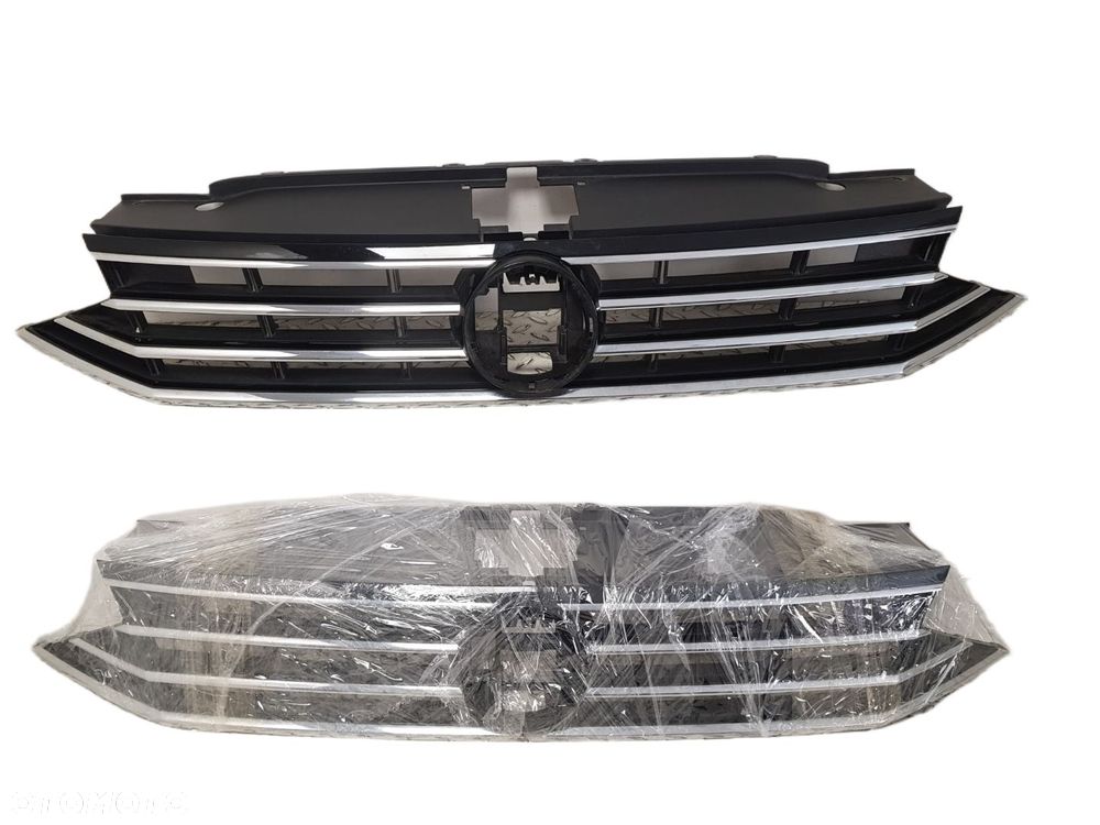 ŁADNY ORYGINALNY GRILL VW PASSAT B8 R-LINE LIFT 19-24 3G0 ATRAPA CHROM 3G0853651DG DJ DE DH - 1