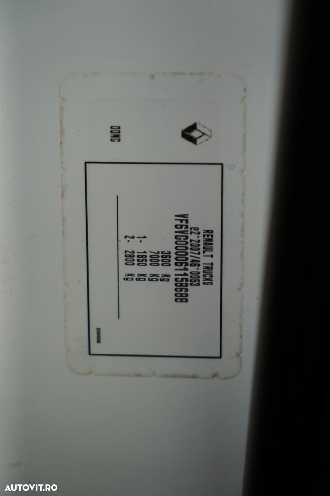 Renault MASTER / CAROSERIE TIP BOX - 4,3 M / LIFT HIDRAULIC DHOLLANDIA - 750 KG / 3 LOCURI / ROȚI SPATE DUBLE / IMPORT / - 37