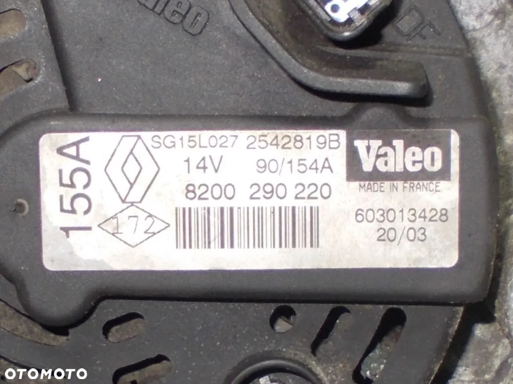 Renault Arkana I Captur I Clio IV V Duster Espace IV Megane II Grand Scenic II alternator 0.9 1.3 TCe / 1.6 2.0 / 1.9 2.2 DCI - 5