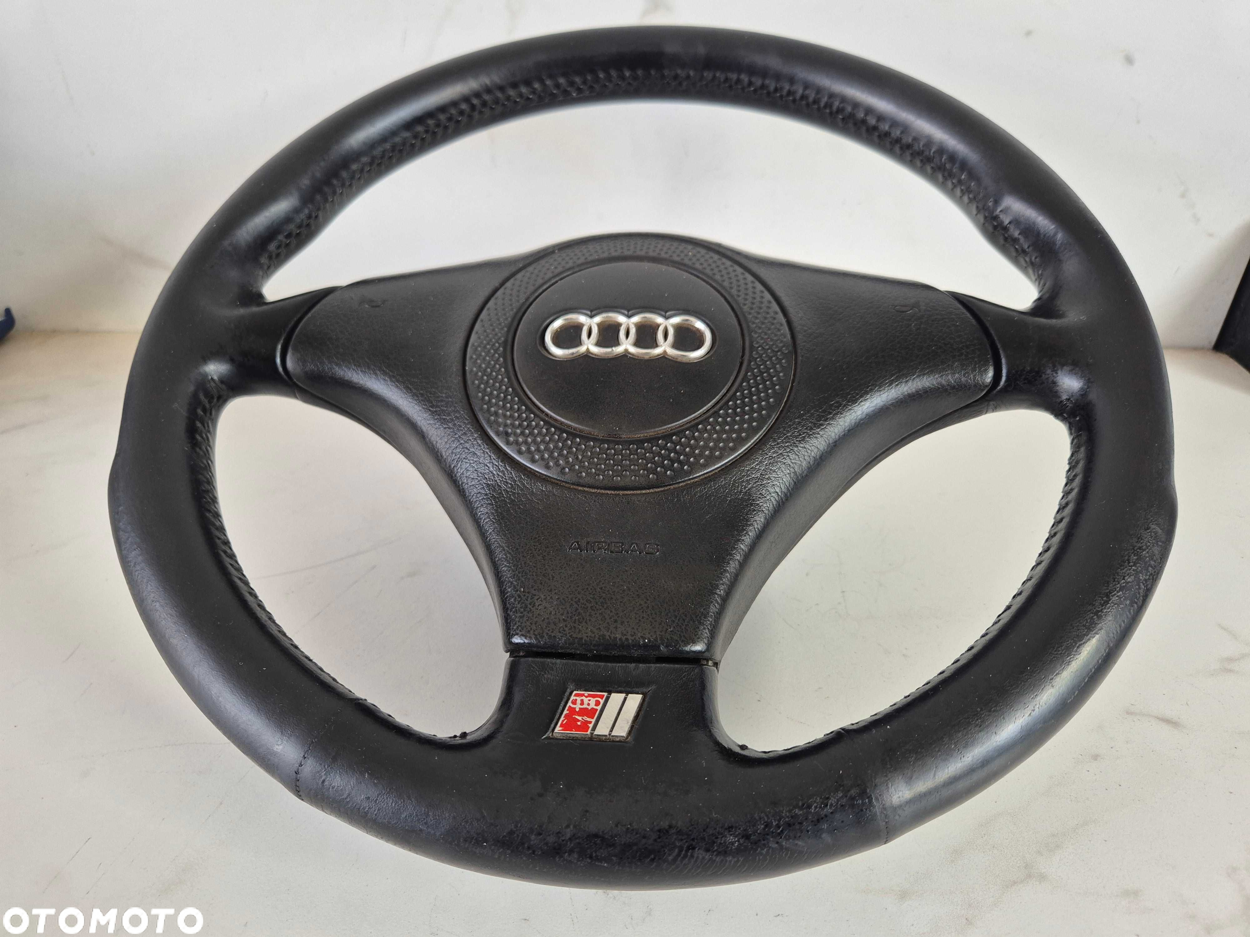 audi a4 b5 a6 c5 lift kierownica skóra skórzana poduszka airbag kpl - 3
