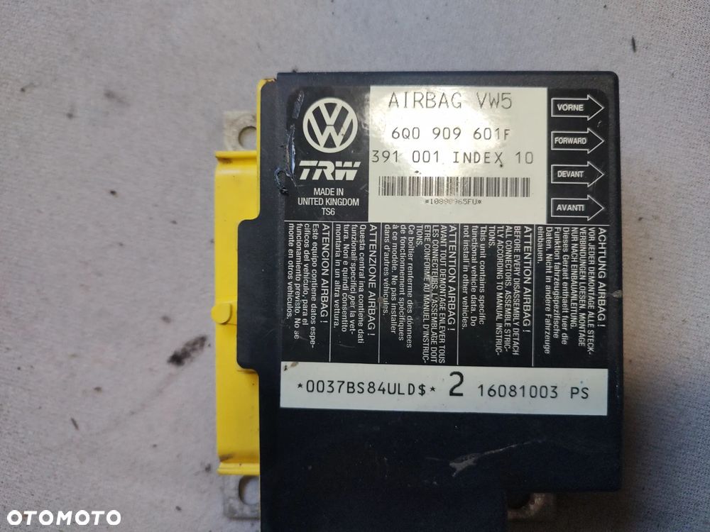 VW POLO MODUŁ PODUSZEK 6Q0909601F - 1