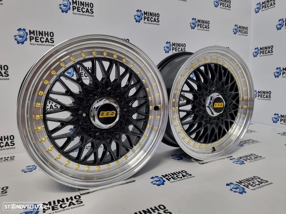 Jantes Look BBS RS em 16 (5x100 | 5x112) Preto Aba Polida - 3