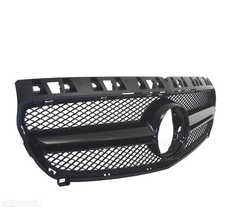 GRELHA FRONTAL MERCEDES CLASE A W17612-15 LOOK AMG A45 PRETO BRILHANTE - 4