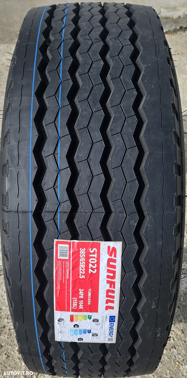 385/65 R22.5, 164K, SUNFULL ST022, Anvelope remorca M+S