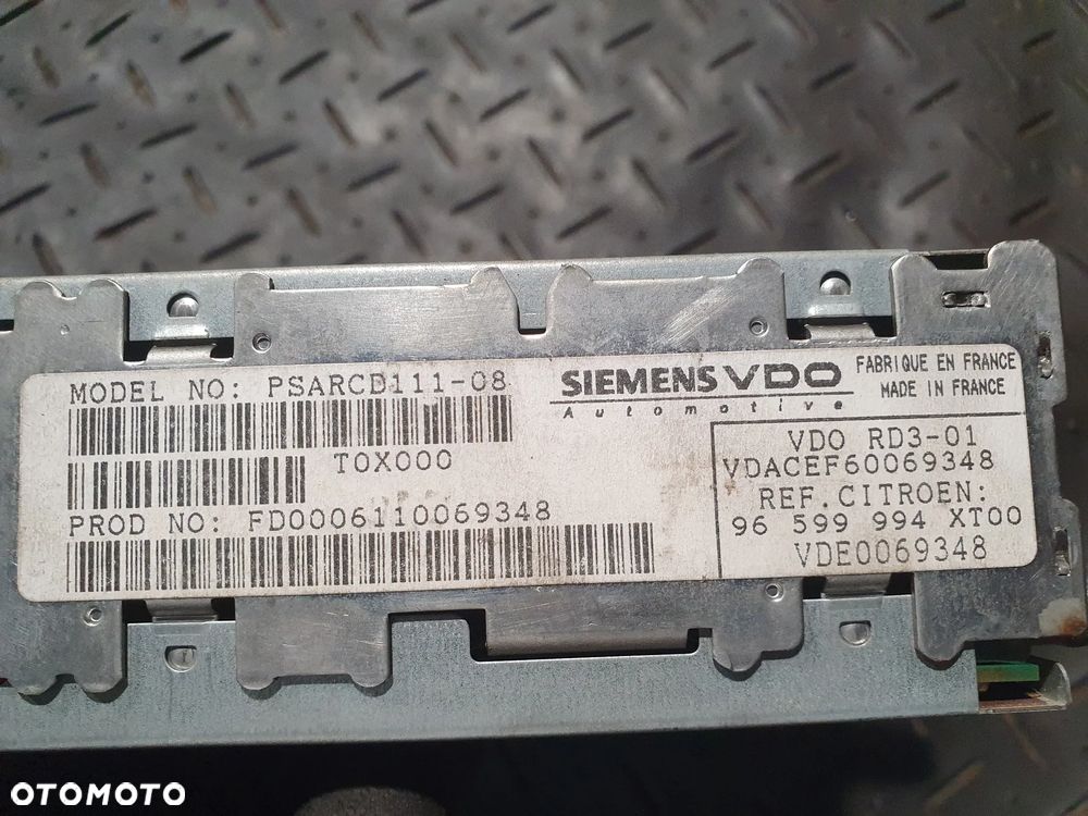 Radio fabryczne CD RD3-01 Citroen Xsara Picasso Lift 96599994XT - 6