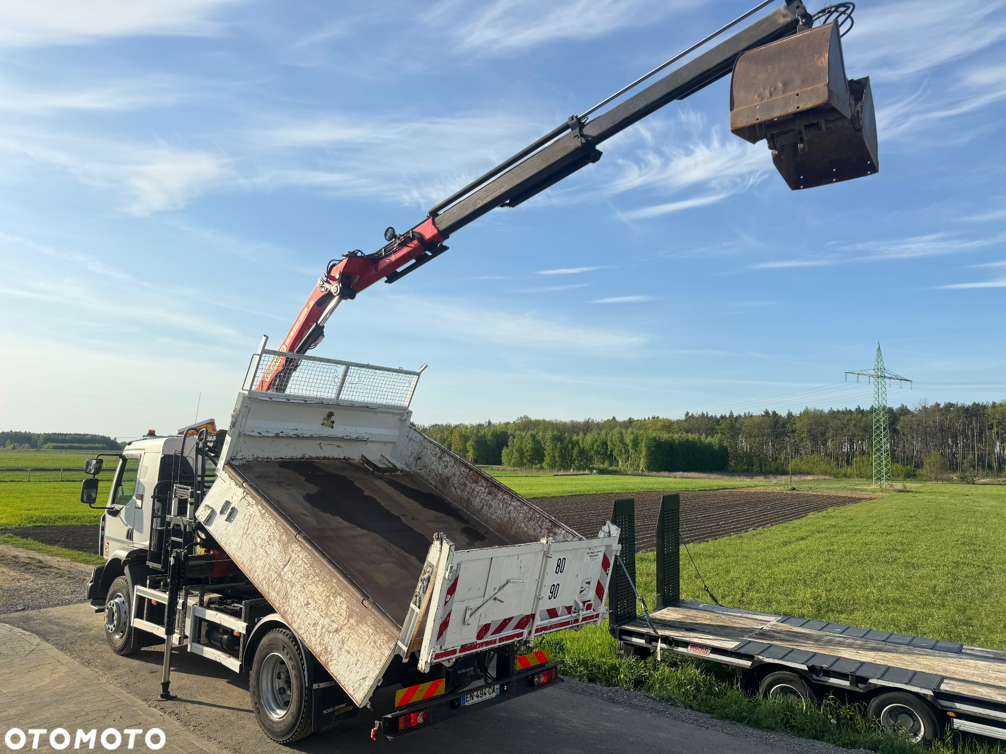 Renault RENAULT D14 /  / WYWROTKA + HDS PALFINGER 8.501 SLD3 - 6