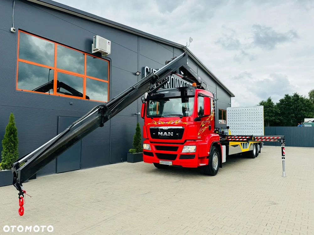 MAN MAN MAN TGS TGX 26.360 E5 laweta uniwersalna 10,2m + Dźwig HDS HMF 1420 K2 / do przewozu kontenerów / pomoc drogowa / platforma / energetyka/ kran krane dzwig hds żuraw - 3