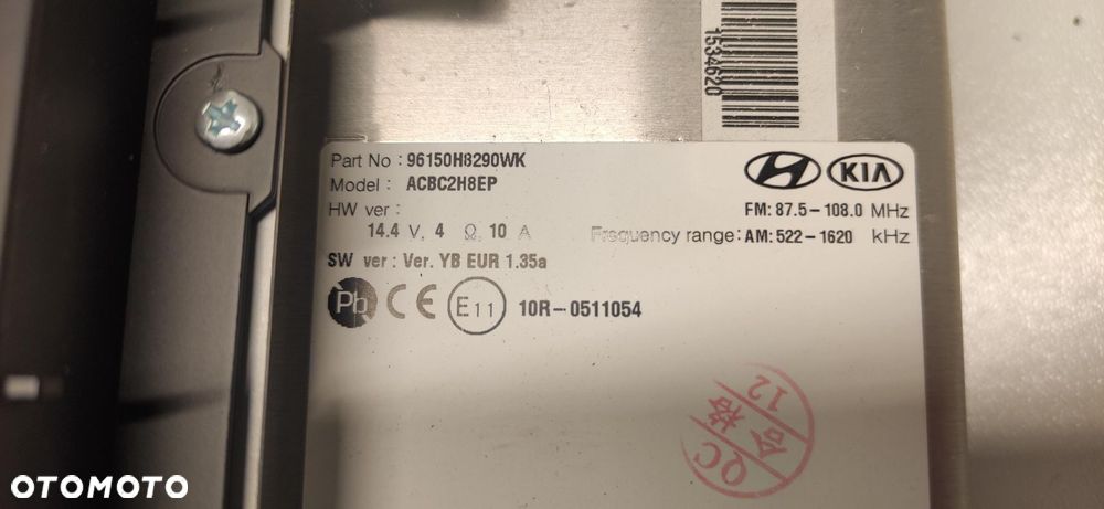 RADIO RADIOODTWARZACZ BLUETOOTH KIA RIO IV V 96150H8290 17-24 - 3