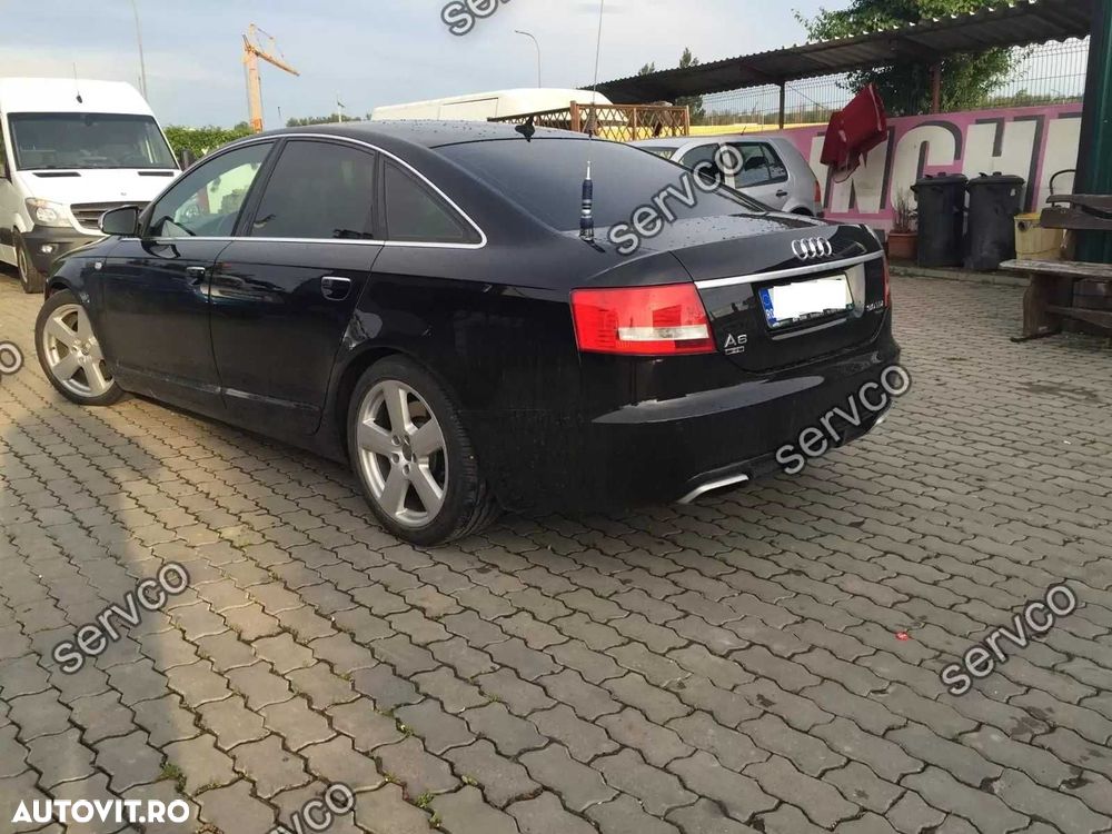 Prelungire spoiler tuning sport bara spate Audi A6 C6 4F ABT Sedan S line RS6 S6 2004-2008 ver. 2 - 6