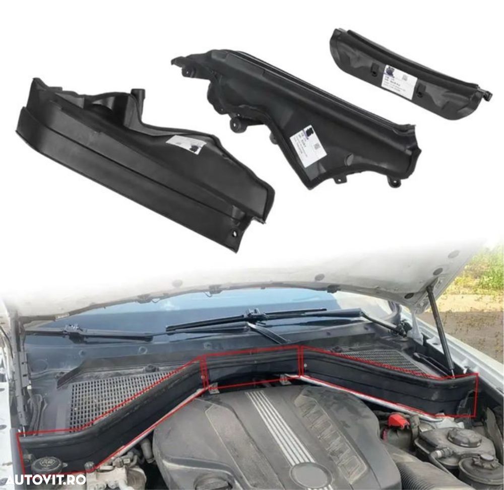 Panou Apa Compartiment Despartitor Grile Stergator Bmw X5 X6 E70 E71 - 1
