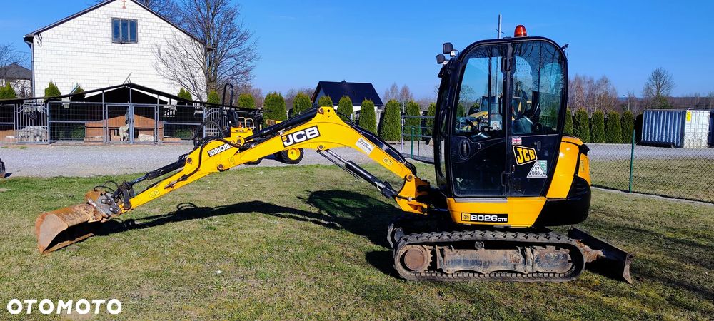 JCB JCB 8026 CTS mini Koparka 1317 MTG sprowadzona 3 łyżki szybkozłącze hydrauliczne piękny stan GOODBER 8025 - 17