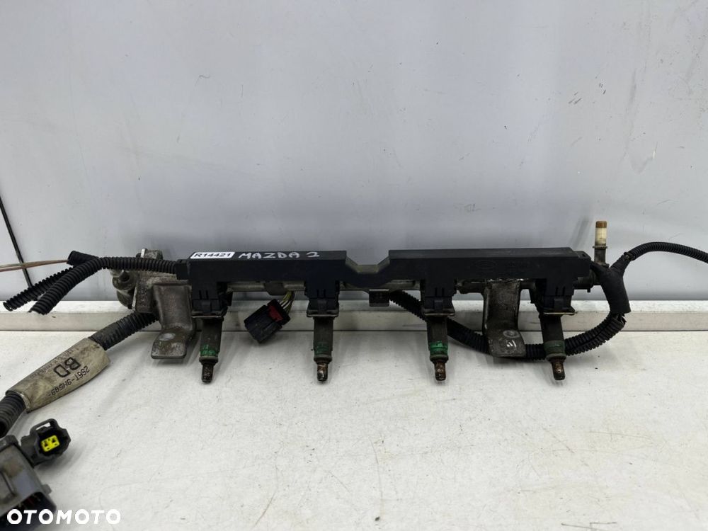 Listwa wtryskowa Mazda 2 Focus Fiesta 1.6b 1.4b 1.25b wtryski wiązka 98AG-14A390-LB - 8