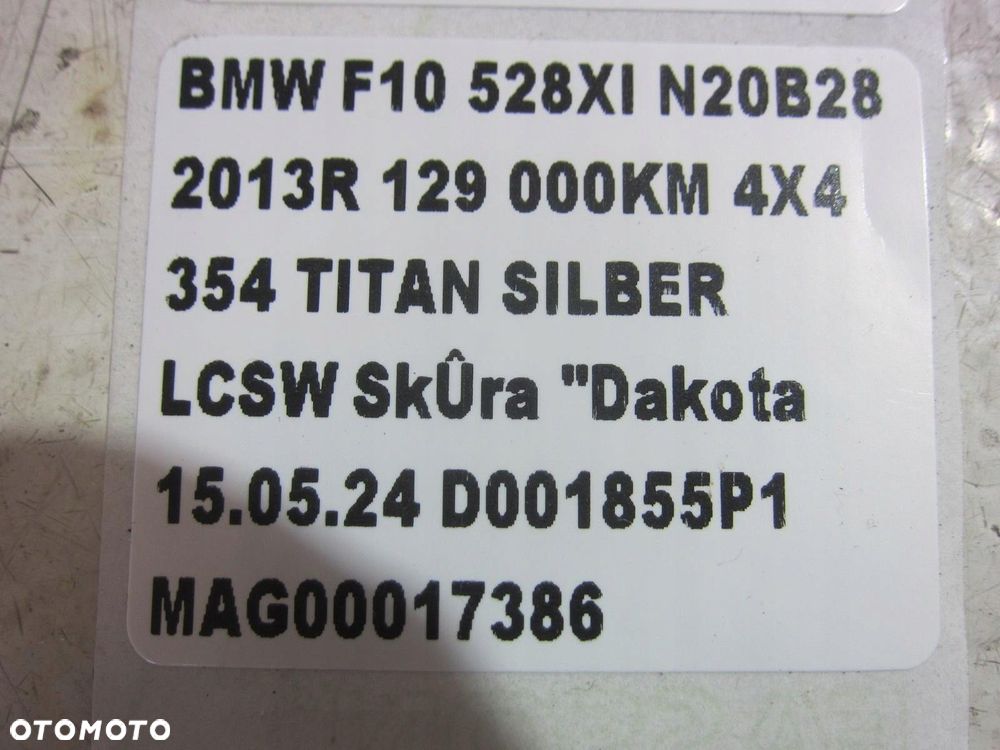 BMW F10 F11 DESKA ROZDZIELCZA KONSOLA CZARNA AIRBAG ORYGINAŁ 51459207381 - 9