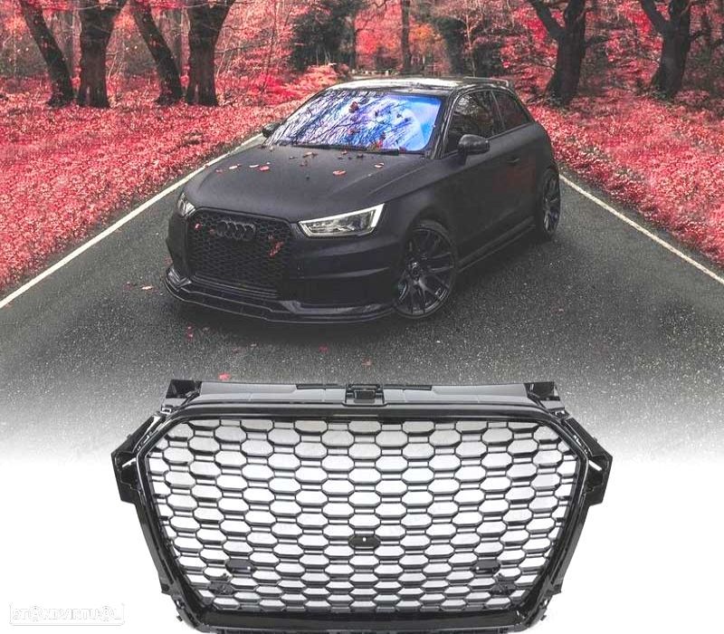 GRELHA FRONTAL AUDI A1 15-18 LOOK RS - 1