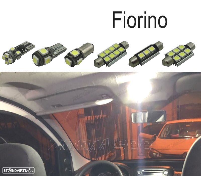 KIT COMPLETO 5 LAMPADAS LED INTERIOR PARA FIAT FIORINO 07-12 - 1