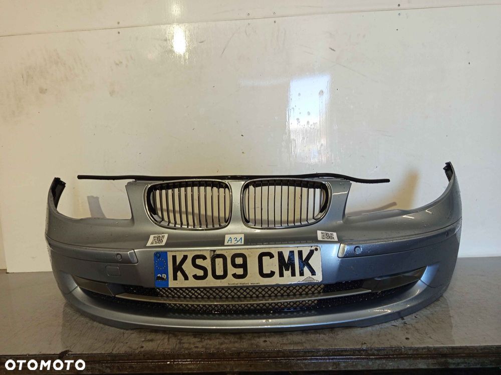 + ZDERZAK PRZÓD PRZEDNI BMW SERIA 1 I E87 LIFT FL BLUE WATER BŁĘKITNY PDC CZUJNIKI HALOGENY - 1