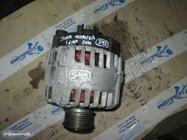Alternador 03L903023F SKODA OCTAVIA 2010 1,6TDI VW POLO 6R FASE 1 2014 1.6TDI 90CV 3P VERMELHO VALEO  14V 140A VL2 - 1