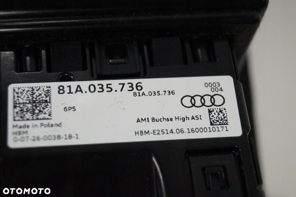 audi a7 a6 4g schowek gniazdo ami aux 81a035736 - 4