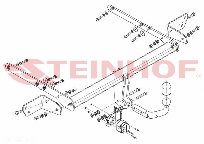 Hak Holowniczy + MODUŁ 7PIN do Ford Mondeo V Kombi od 2014 - 2