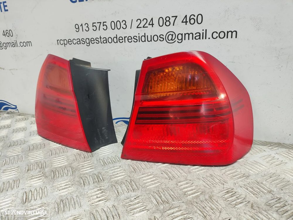 Farolins traseiros trás direito esquerdo originais BMW Serie 3 E90 Sedan Carro Pré LCI de 2004 a 2008 - 4