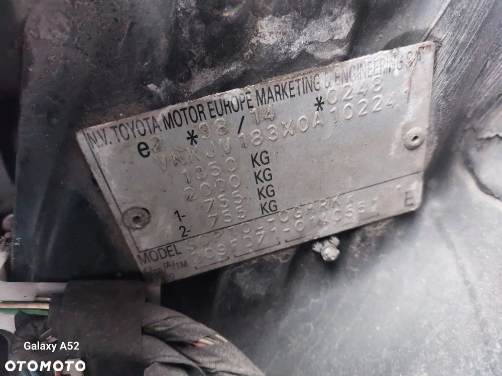 Maska TOYOTA YARIS I 1,0B. 02R. zderzak,lampy,drzwi,klapa...... - 9