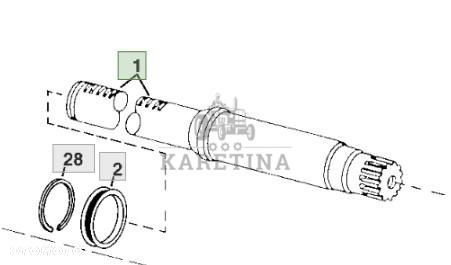 John Deere 8110 8210 8310 8410 Piasta Wrzeciono CZĘŚCI R109847 - 1