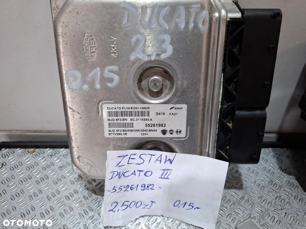 Zestaw startowy Fiat Ducato III 2,3 Rok 2015 komputer moduł BSI stacyjka korek wlewu paliwa ( komplet ) - 4