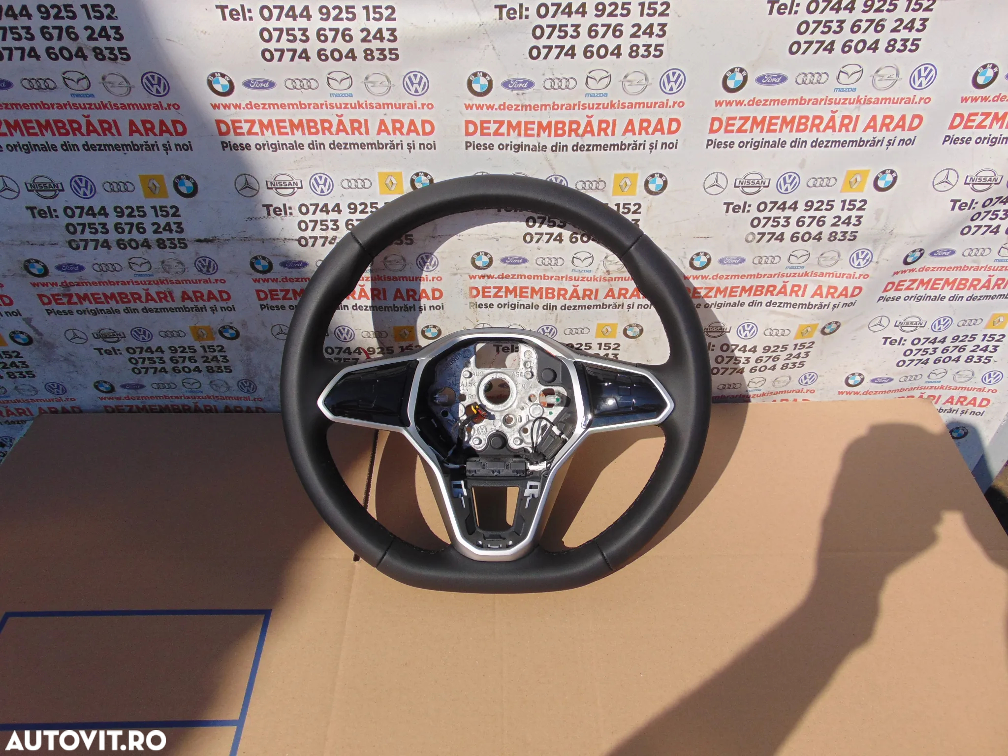 Volan piele cu comenzi touch VW Golf 8 Polo ID 3 Id4 t cross passat b8 cod 6380998 - 3