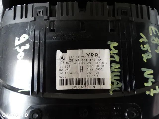 BMW 3 E90  X1 E84 licznik dwa wyświetlacze Euro Diesel 9316152 - 2