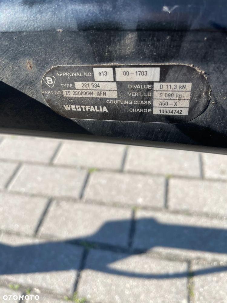 VW PASSAT B6 Hak Holowniczy WESTFALIA oryginał wypinany - 2