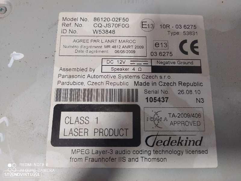 SISTEMA DE ÁUDIO RÁDIO CD TOYOTA AURIS E15 - 1