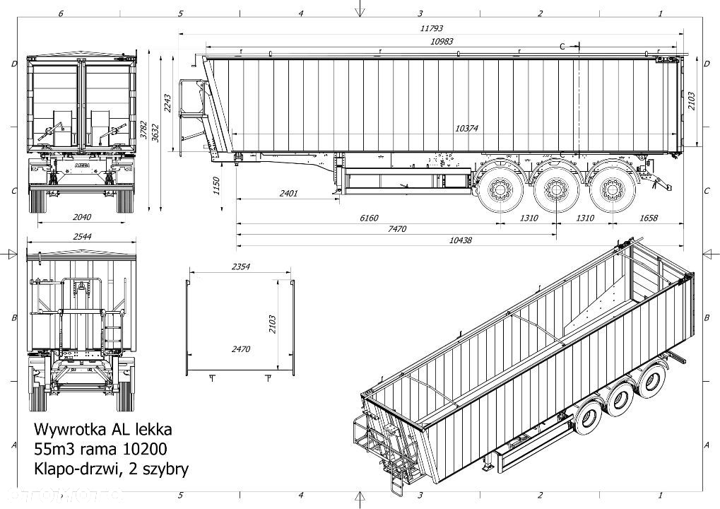 Mega 55m3 Naczepa Wywrotka Aluminiowa klapo-drzwi - 15