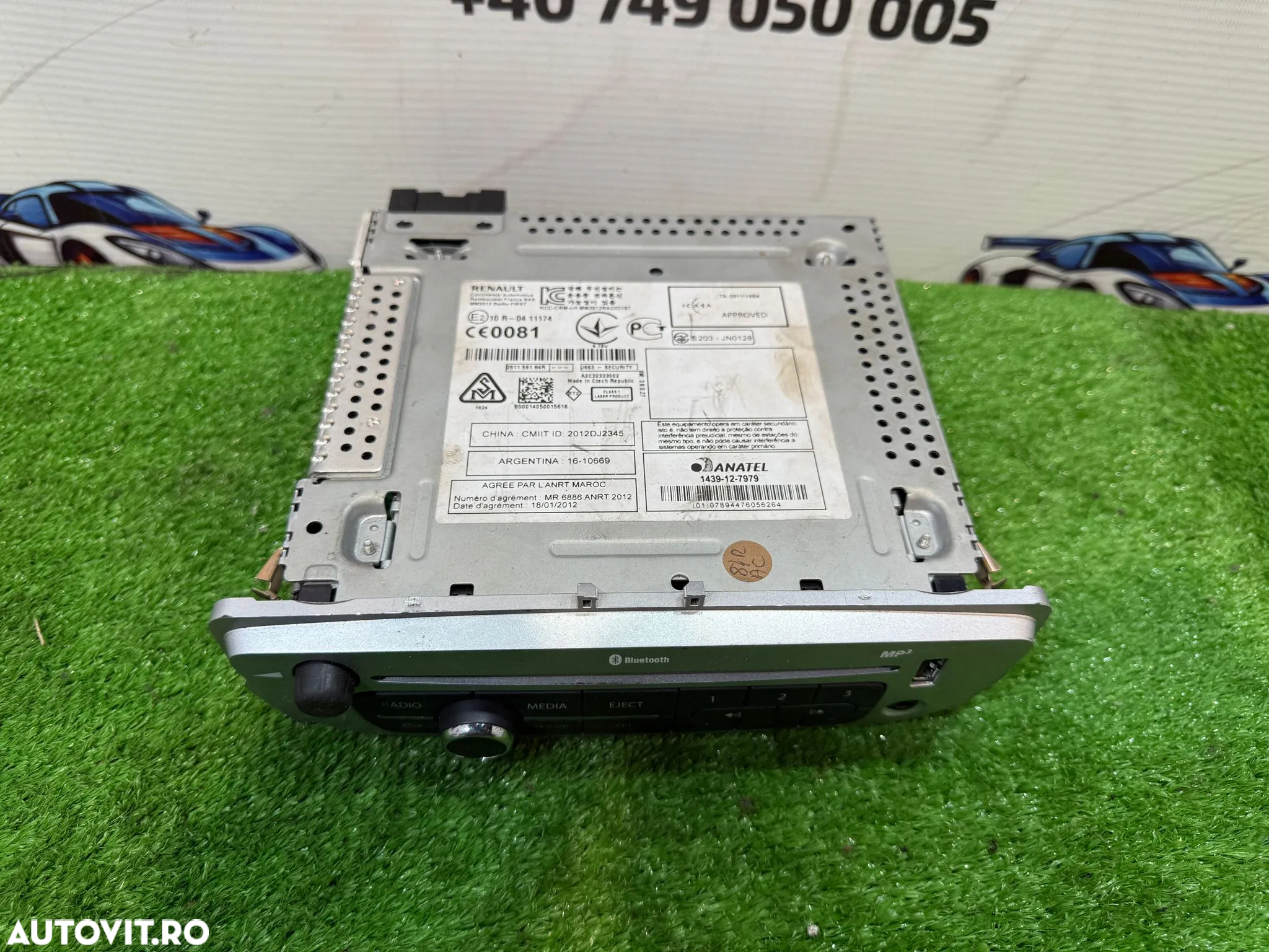 RADIO CD PLAYER RENAULT MEGANE III B95 1.6 DIESEL 2014 COD OEM 281159184R 2008-2016 - 4