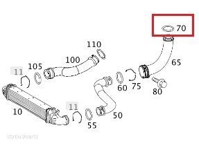 MERCEDES W204 W211 Uszczelka przewodu intercoolera - 2