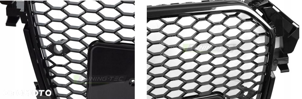 Atrapa Grill Kratka Plaster miodu czarna RS S4 look Audi A4 B8 8k Lift 11- - 4