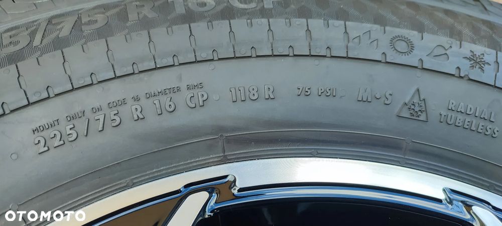Koła Całoroczne Felgi Aluminiowe Oryg. Fiat Ducato Maxi Peugeot Boxer Citroen Jumper 16 cali 5x130 Ø78,1mm Et68 Continental 225/75/16 2025r Idealne !! Starogard Gdański - Wysyłka - 17