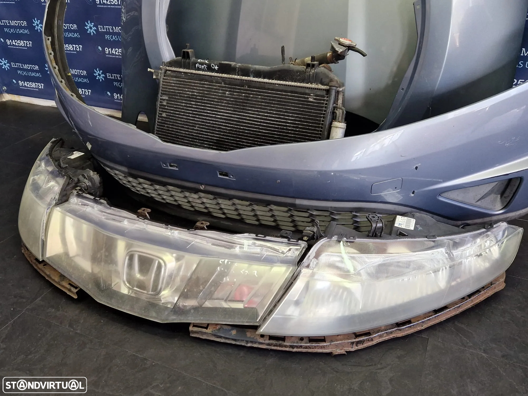 Frente completa usada HONDA CIVIC VIII 8 FN 2.2 capot parachoques guardalamas oticas radiadores - 6