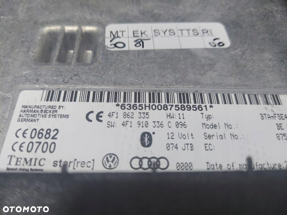 AUDI A4 B8 A5 A6 C6 Q7 MODUŁ STEROWNIK BLUETOOTH - 2