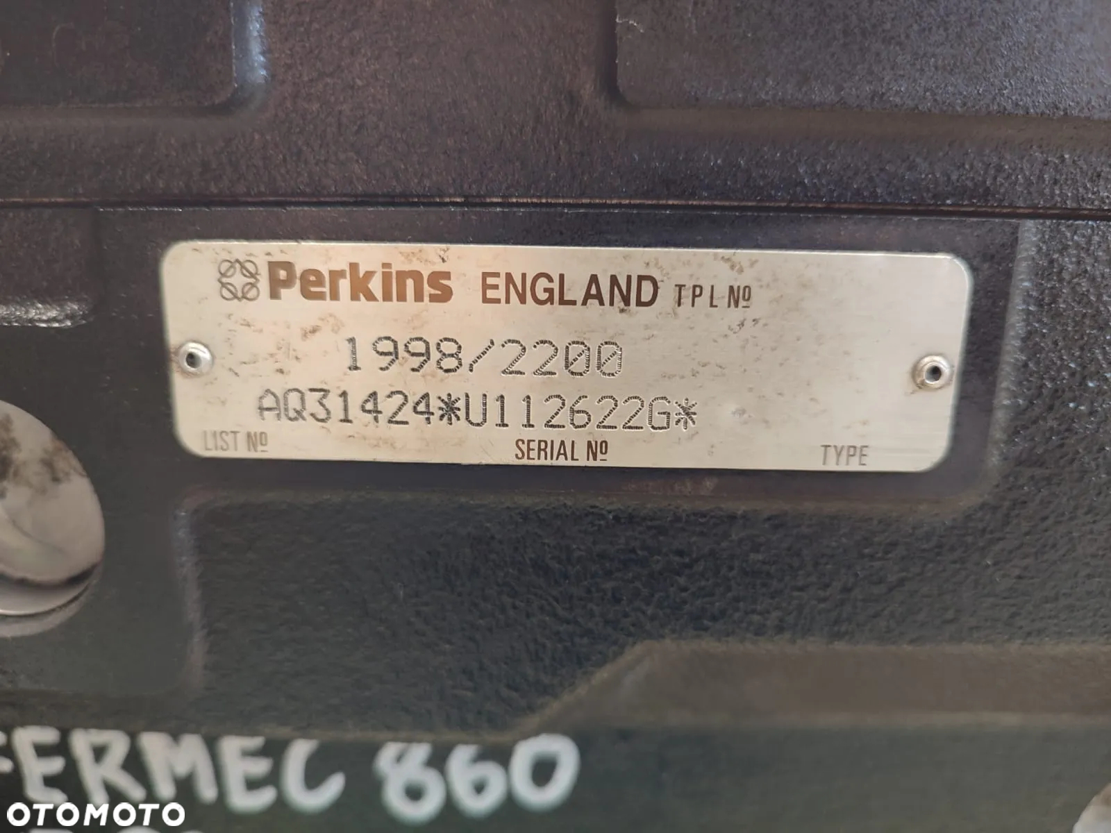Słupek silnika Perkins AQ31424 - 11