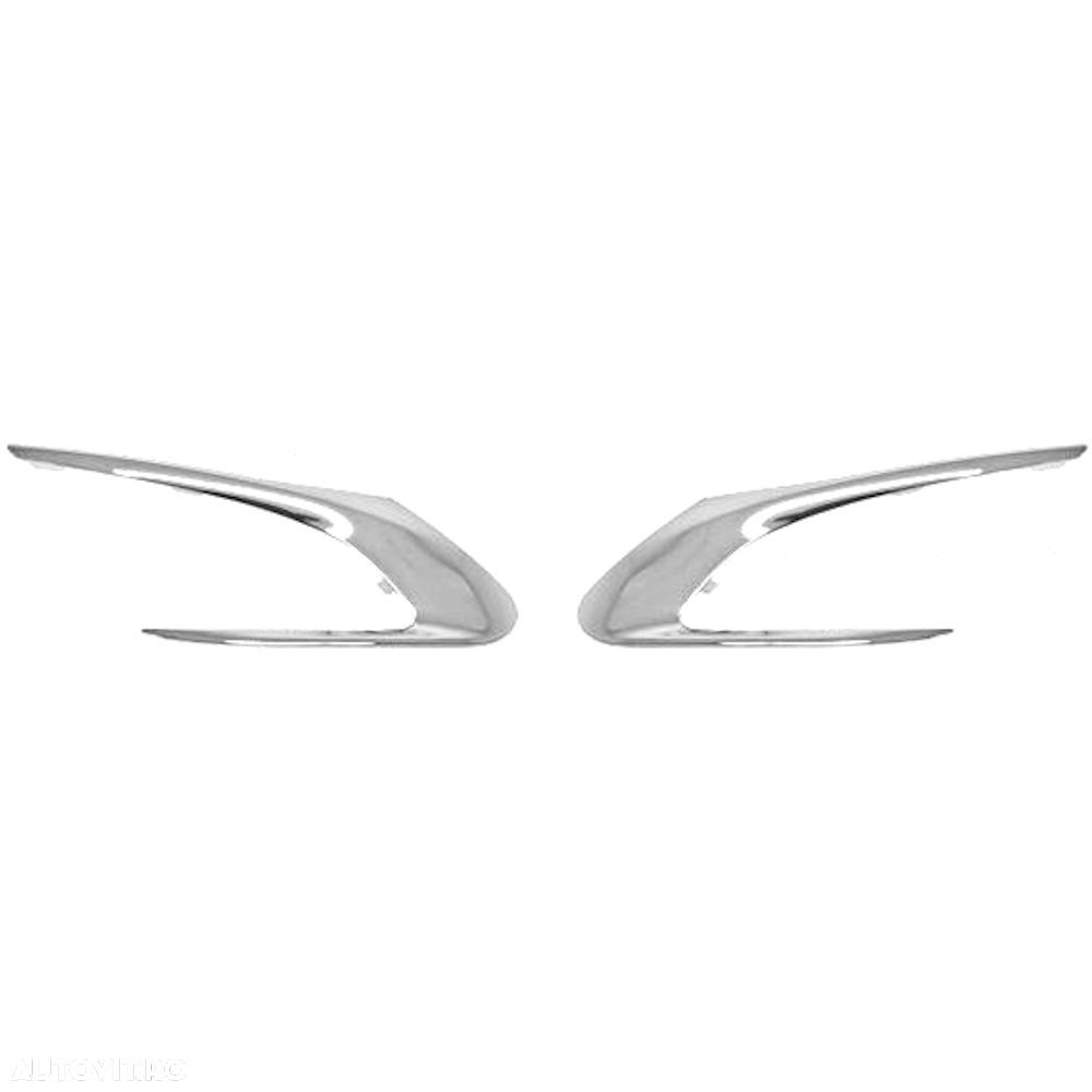 Ornament grila bara fata Peugeot 308, 10.2013- Model Allure, parte montare set de 2 buc, cromat, stanga+dreapta, 1610758980, 57C22712, - 1
