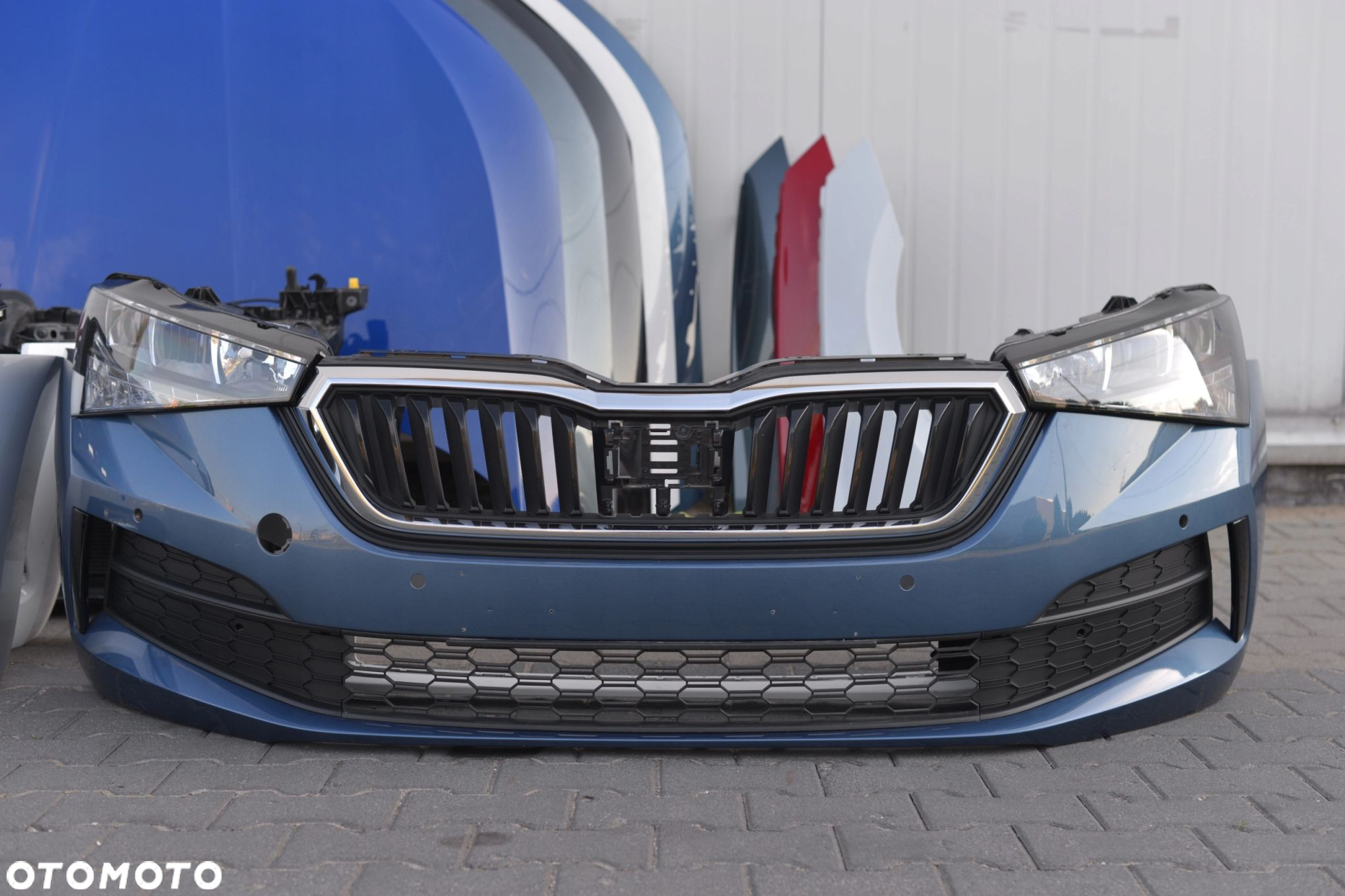 MASKA ZDERZAK GRILL BŁOTNIK LAMPA H7 XENON LED PAS BELKA SKODA SCALA - 5