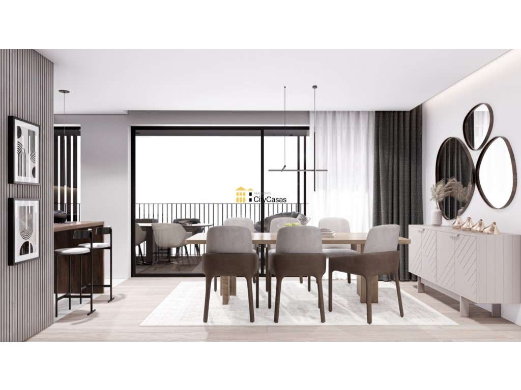 T1 Novo c/ Terraço em Condomínio com Campo de Padel | Gaia - Grande imagem: 3/12