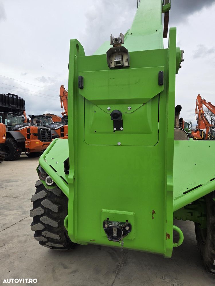 Merlo CA SI O MACARA de 12t, P120.10, ridica 12t la 5m si 7t la 10m, 1.164h, 2018, furci, cupa 3,5mc, Masa operational 15,6t, sistem protectie cu 3 camere/parte, protectie cabina, Aer cond, cilindri de MACARA, posibil leasing 2 ani, PROMOTIE 93.900 EUR+Tva - 25