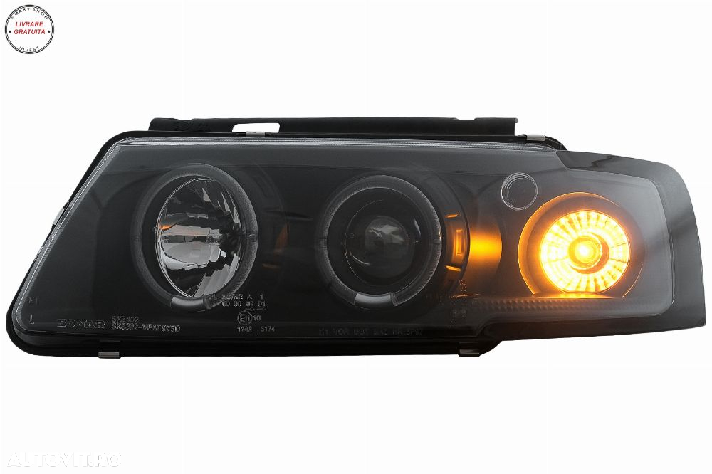 Faruri Angel Eyes VW Passat B5 3B (11.1996-08.2000) Negru- livrare gratuita - 12