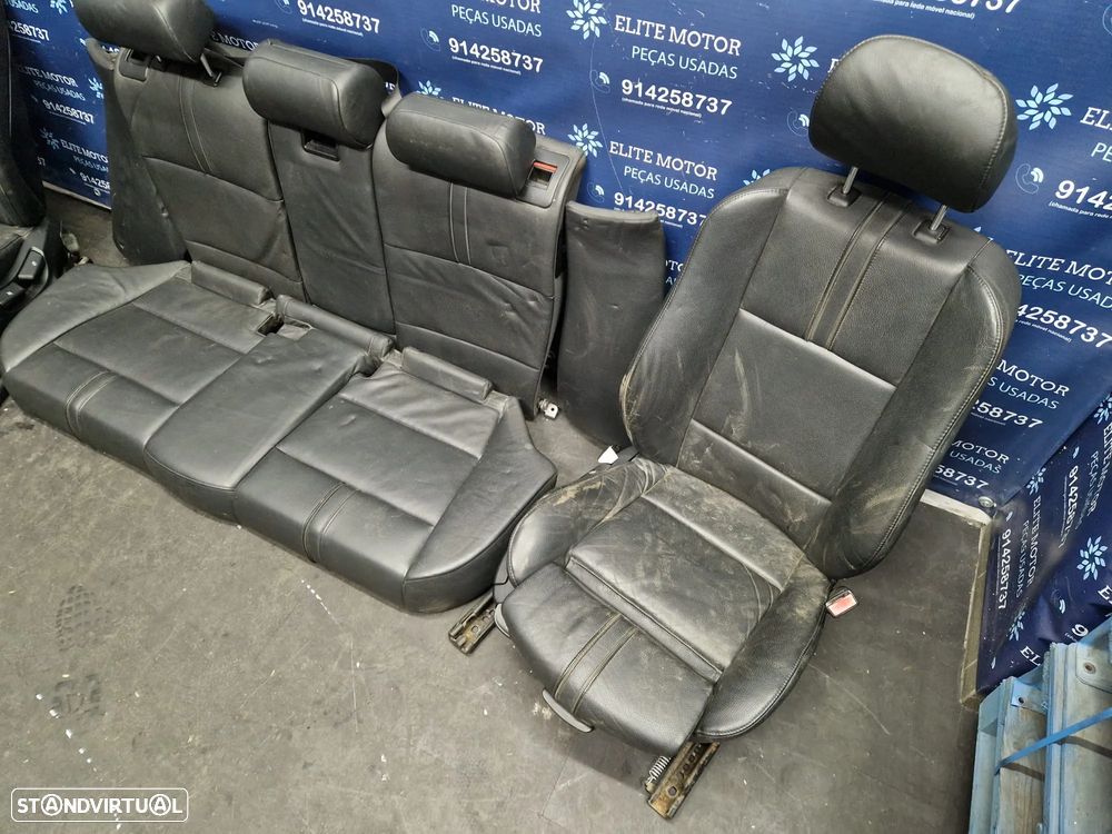 Jogo de bancos usados BMW X3 E83 PACK M PRETOS PELE - 4