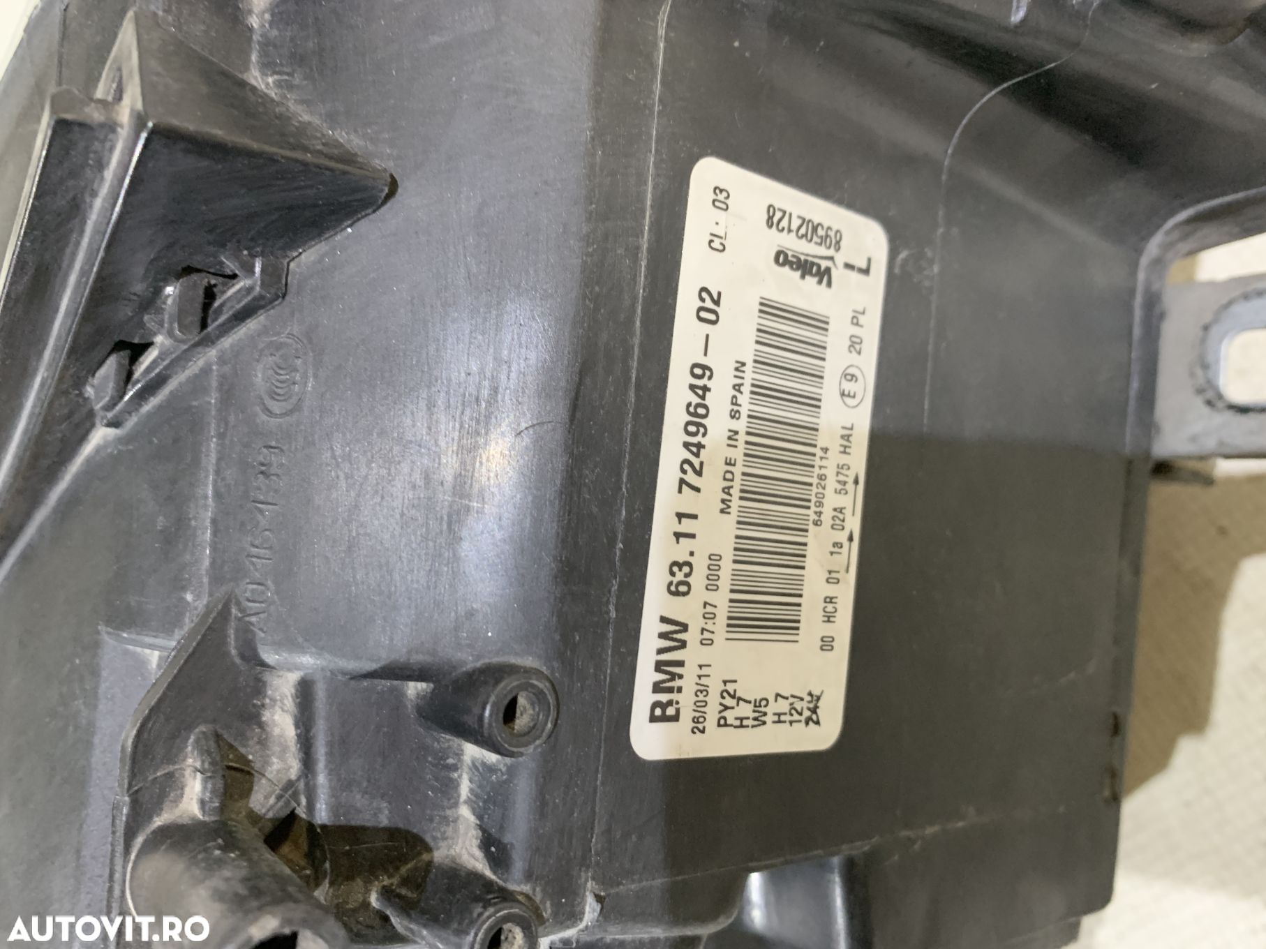 Far stanga, BMW Seria 1, E81/E82/E87/E88, 2007, 2008, 2009, 2010, 2011, cod origine OE 63117249649. - 11