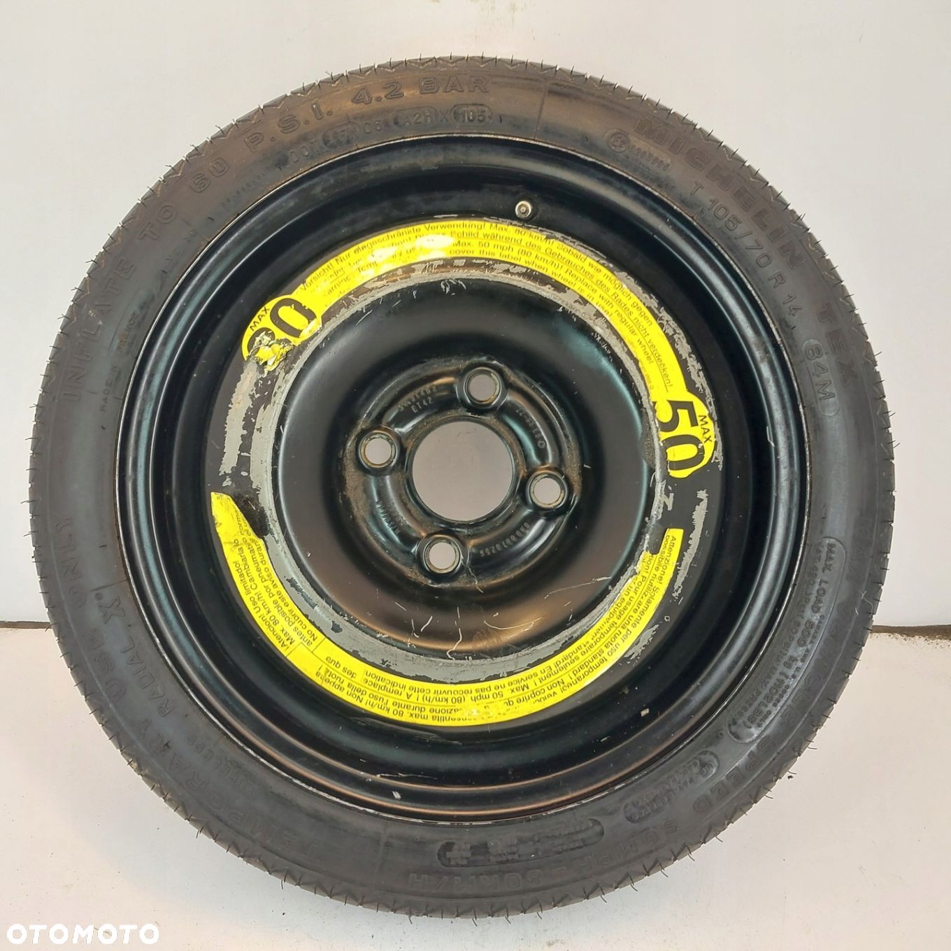 Koło dojazdowe Dojazdówka 14 4x100 VW / Seat 105/70R14 B1903 - 1