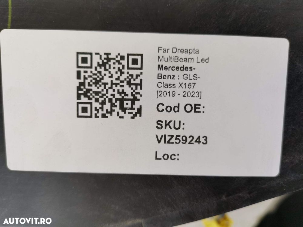 Far Dreapta MultiBeam Led Mercedes-Benz  GLS-Class X167 2019 2020 2021 - 8